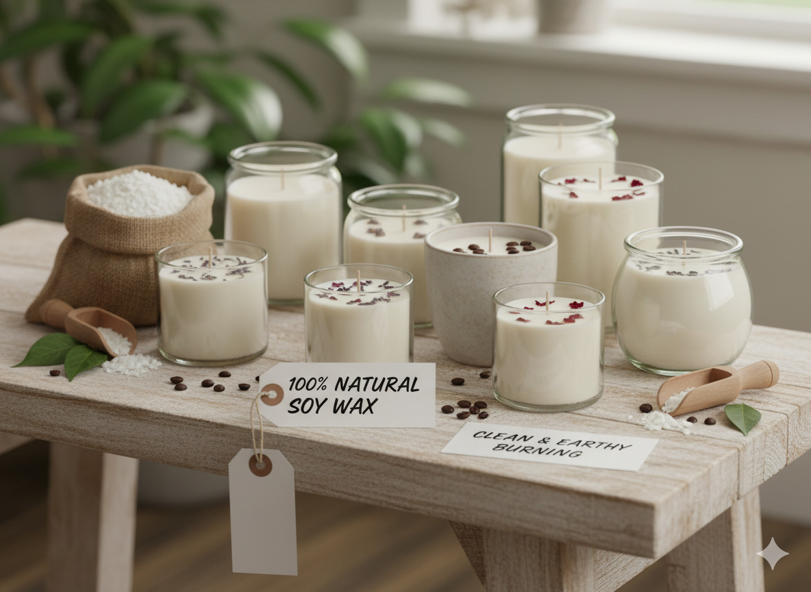 Natural soy wax candles